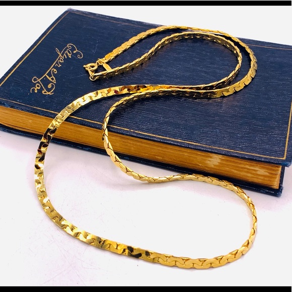 Vintage MERLITE 30” signed gold chain necklace new old stock - Picture 7 of 11